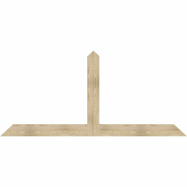 Ekena Millwork Portland Rough Sawn Timber Gable Bracket, Douglas Fir, 96"W x 44"H x 4"D x 6"F, 11/12 Pitch GBW096X44X0406POR00RDF - main